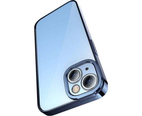 Baseus Glitter Transparent Case and Tempered Glass set for iPhone 14 Plus (blue)