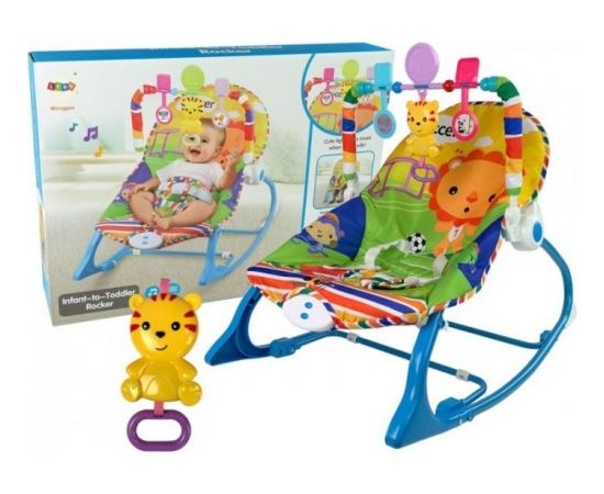 Кресло-качалка Lean Sport 2 в 1 с сиденьем тигра Синий