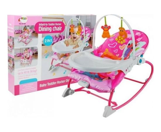 Lean Sport Cradle, кресло-качалка, стульчик для кормления 2 в 1, розовый