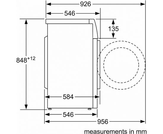 Bosch WAJ280L2SN Veļas mazg. mašīna 7kg 1400rpm