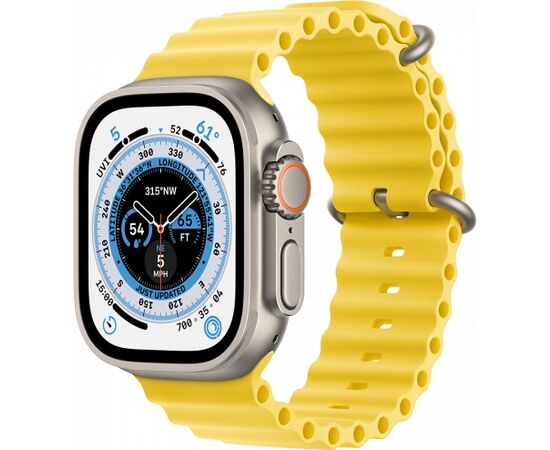 Apple Watch Ultra GPS + Cellular 49mm Titanium Case with Yellow Ocean Band Smart-Watch Pulksteņi