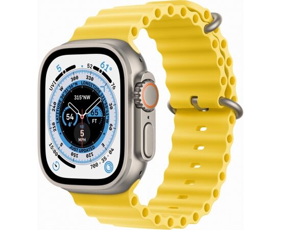 Apple Watch Ultra GPS + Cellular 49mm Titanium Case with Yellow Ocean Band Smart-Watch Pulksteņi