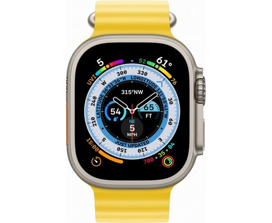 Apple Watch Ultra GPS + Cellular 49mm Titanium Case with Yellow Ocean Band Smart-Watch Pulksteņi