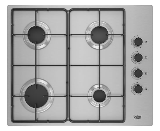 Beko HIBG64120SX Gāzes virsma 60cm