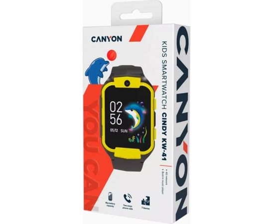 Canyon smartwatch for kids Cindy CNE-KW41, yellow/black