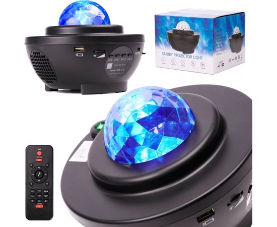RoGer Rotējošais Zvaigžņu Projektors / Bluetooth Skaļrunis / LED / ar Tālvadības pulti