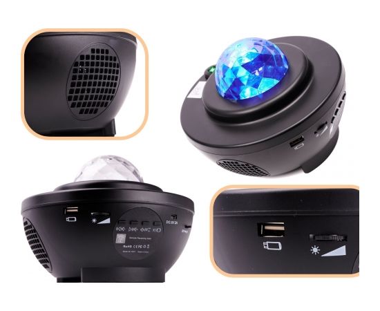 RoGer Проектор с вращающейся звездой / динамик Bluetooth / LED / с дистанционным управлением