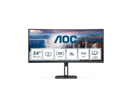 AOC CU34V5C 34" UWQHD VA CURVED HAS DP/HDMI/USB-C PD 65W