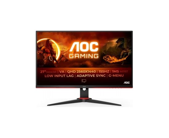 AOC Q27G2E 27" QHD VA DP/HDMI 155HZ FREESYNC