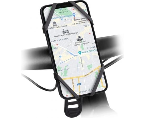 E-Go Holder Silicone for Electric Scooter/Bike up to 6.5" By SBS Black