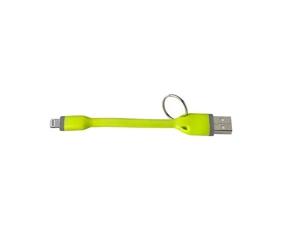USB Lightning Keychain cable 12cm By Celly Green