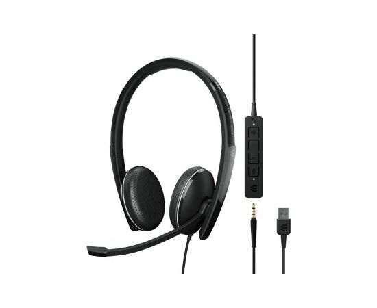 EPOS SENNHEISER ADAPT 165T USB II WITH USB-A, 3.5MM JACK WIRED DOUBLE-SIDED INLINE CALL CONTROL MS