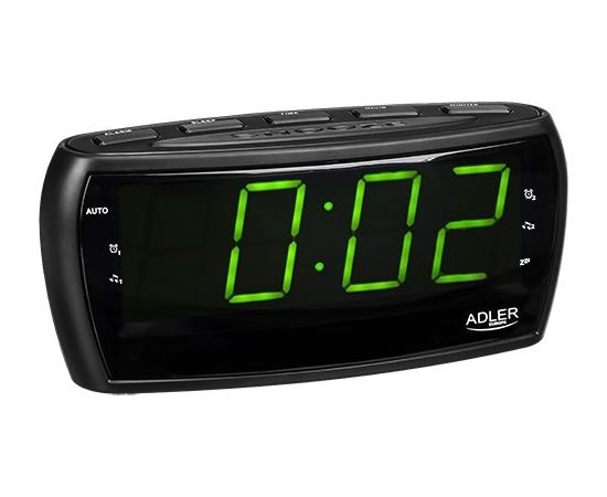 Adler AD 1121 radio Clock Analog & Digital Black