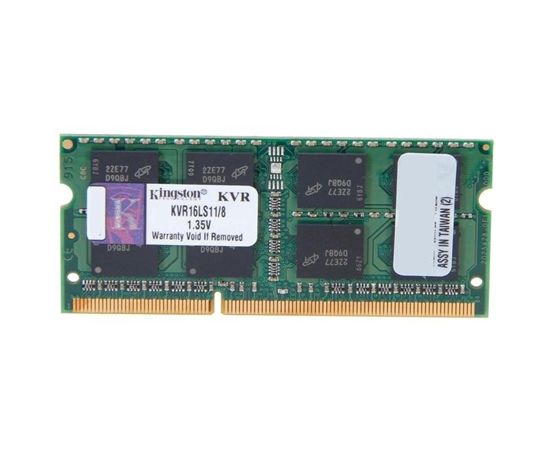 Kingston 8 GB, DDR3L, 204-pin SODIMM, 1600 MHz, Memory voltage 1.35 V, ECC No, Registered No