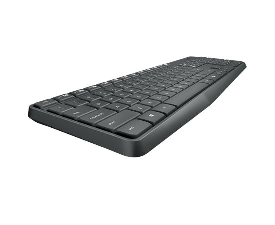 Logitech MK235 Wireless, Black, Mouse included, Czech, Hungarian, Po, Numeric keypad, 475 g