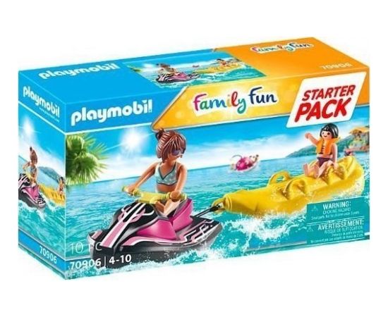 Playmobil PLAYMOBIL 70906 Starter Pack Water Scooter with Banana Boat Construction Toy