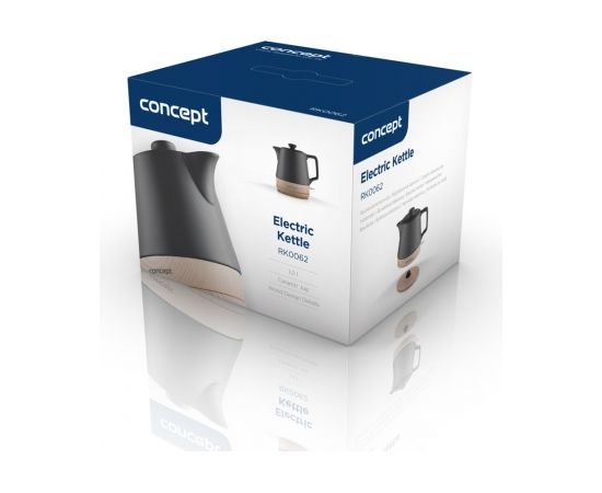 Concept RK0062 electric kettle 1 L 1200 W Anthracite, Wood