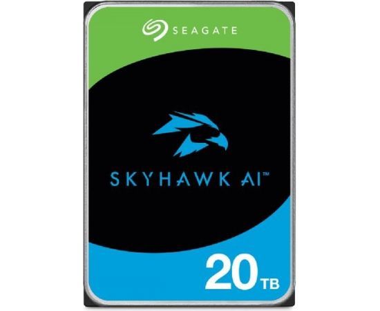 HDD|SEAGATE|SkyHawk AI|20TB|SATA 3.0|256 MB|7200 rpm|Discs/Heads 10/20|3,5"|ST20000VE002