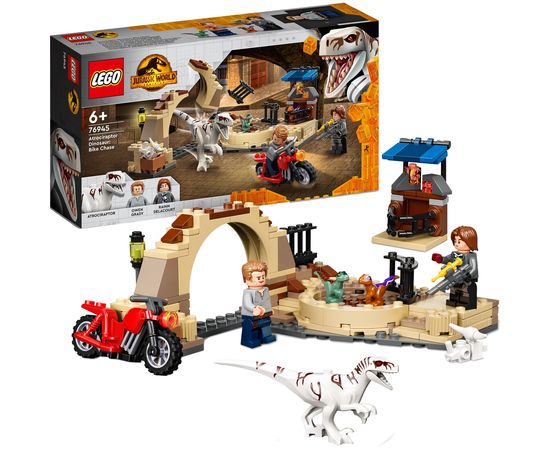 LEGO  Jurassic World Atrociraptors: pakaļdzīšanās ar motociklu 76945 Lego Jurassic World