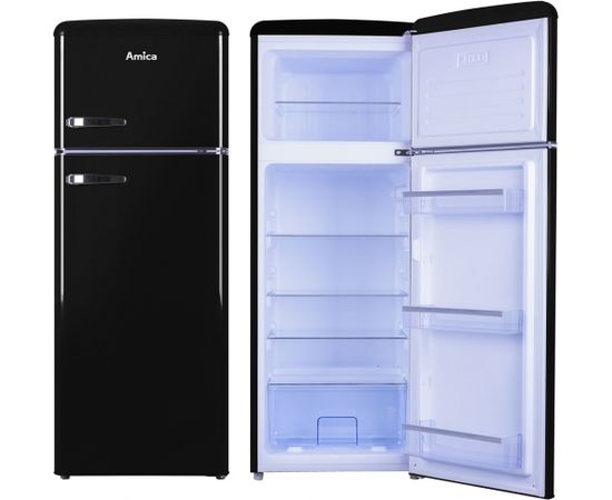 Amica VD 1442 AB fridge-freezer Freestanding 213 L Black