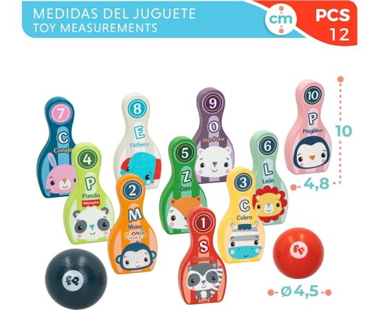 Fisher Price Деревянная игра Кегли 3лет+ CB48815