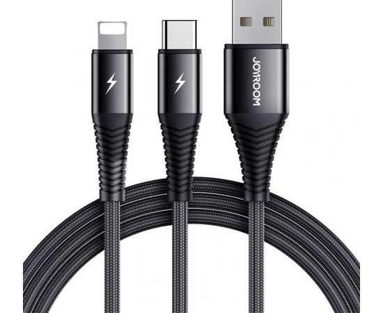 USB cable Joyroom S-1230G12 2in1 USB-C / Lightning 3A 1.2m (black)