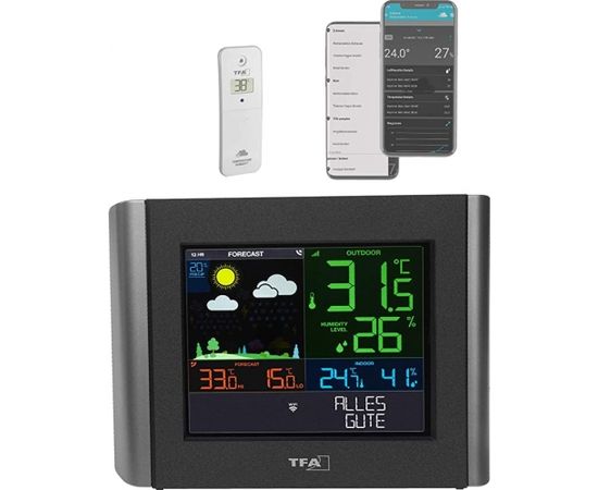 TFA wireless weather station with WiFi VIEW METEO (black)