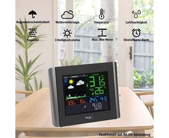 TFA wireless weather station with WiFi VIEW METEO (black)