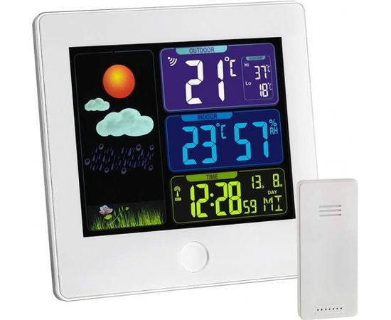 TFA radio weather station with color display SUN (white)