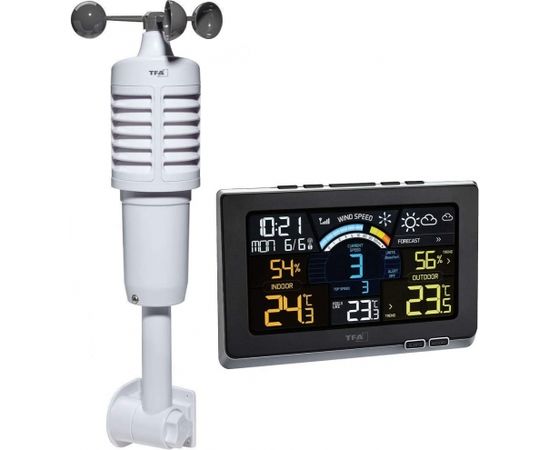 TFA wireless weather station with anemometer SPRING BREEZE (black/silver)
