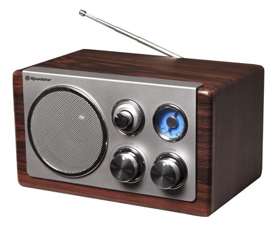 Roadstar HRA-1245WD radio Portable Analog Wood Radio, Radio pulksteņi