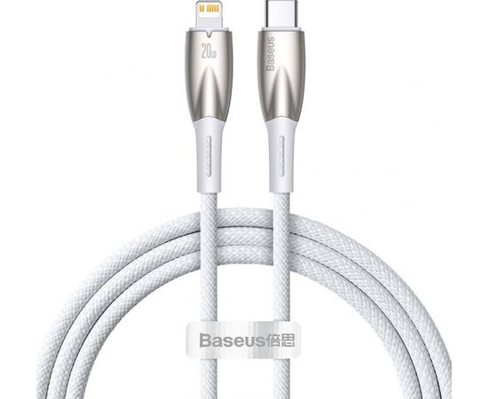 USB-C cable for Lightning Baseus Glimmer Series, 20W, 1m (White)