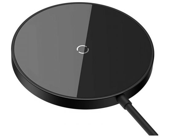 (Ir veikalā) Baseus Simple Mini3 MagSafe Magnetic Wireless Charger 15W (Black) bezvadu lādētājs 6932172618643