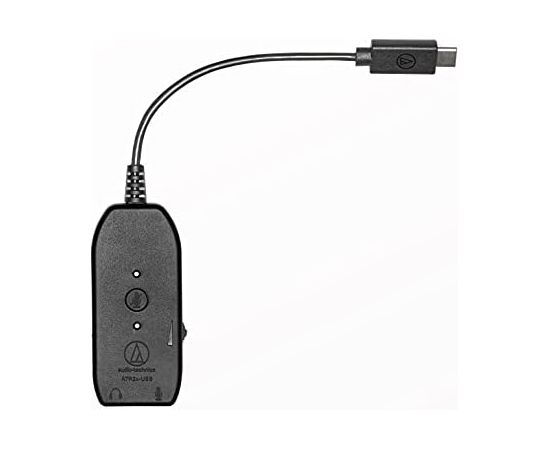 Audio Technica ATR2x-USB adapter 3.5 to USB-C black - 3.5mm to USB digital audio adapter Aдаптеры