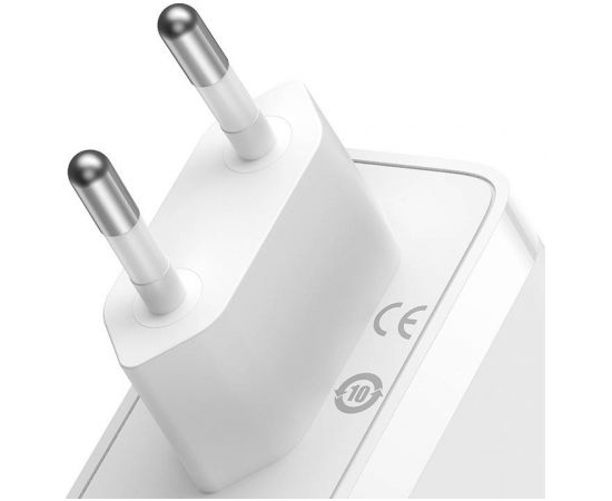 Baseus GaN5 Pro wall charger 2xUSB-C + USB, 140W (white)