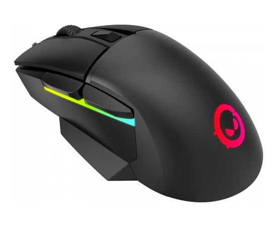 LORGAR gaming mice, Optical Gaming Mouse with 6 programmable buttons, Pixart ATG4090 sensor, DPI can be up to 8000, 30 million times key life, 1.8m PVC USB cable, Matt UV coating and RGB lights with 4 LED flowing mode, size:124.90*71.65*41.36mm, 115g