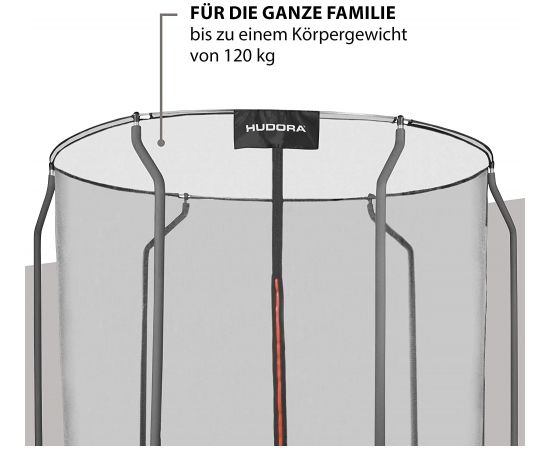 HUDORA First trampoline 300V, fitness device (black, round, 300 cm)