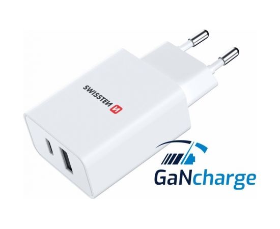Swissten GaN Charger зарядное устройство PD 30W USB-C / USB