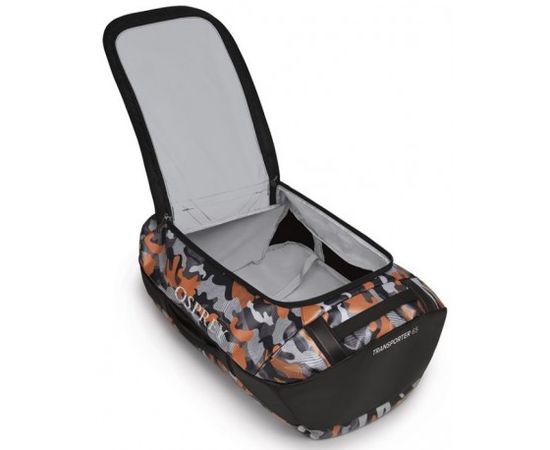Osprey Transportsoma Transporter 65  Black/Orange Camo Ceļojumu somas un čemodāni