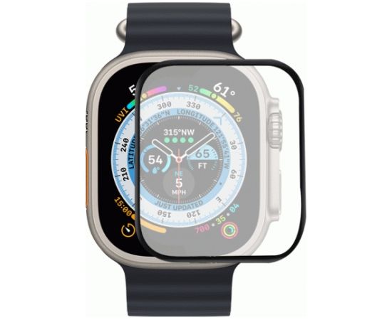 Fusion Nano 9H защитное стекло для экрана часов Apple Watch Ultra 49mm черное