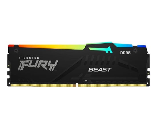 Kingston DDR5 - 16GB - 5600 - CL - 40, Single memory (black, KF556C40BBA-16, Fury Beast RGB)