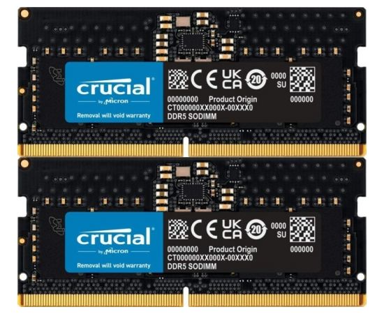 Crucial DDR5 - 16GB - 4800 - CL - 40 - Dual-Kit - SO-DIMM, black