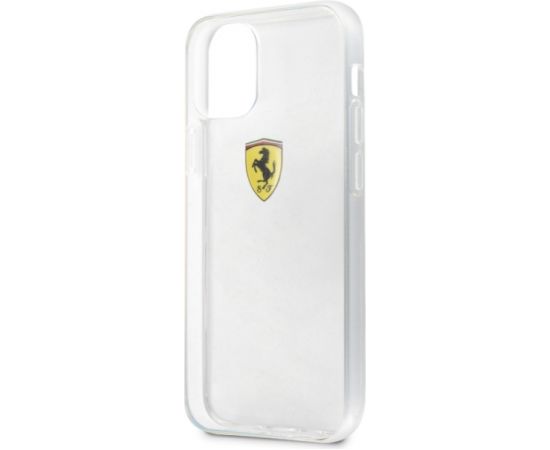 Ferrari ESTRHCP12STR Izturīgs Silikona Aizsargapvalks Apple iPhone 12 Mini Caurspīdīgs