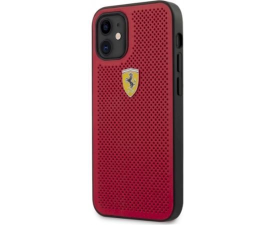 Ferrari FESPEHCP12SRE Off Track Izturīgs Silikona Aizsargapvalks Apple iPhone 12 Mini Sarkans