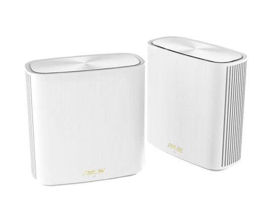 Asus AX5400 Dual-Band Mesh WiFi 6 System ZenWiFi XD6S (2-Pack) 802.11ax, 574+4804 Mbit/s, 10/100/1000 Mbit/s, Ethernet LAN (RJ-45) ports 4, MU-MiMO Yes, No mobile broadband, Antenna type Internal, White