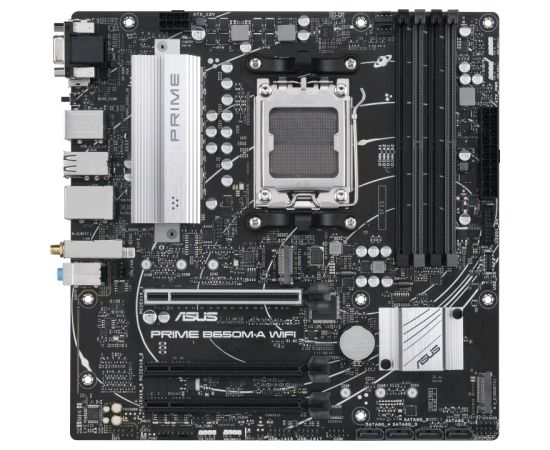 Asus PRIME B650M-A WIFI Processor family AMD, Processor socket AM5, DDR5 DIMM, Memory slots 4, Supported hard disk drive interfaces 	SATA, M.2, Number of SATA connectors 4, Chipset AMD B650, mATX