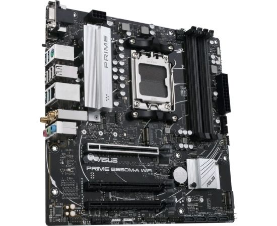 Asus PRIME B650M-A WIFI Processor family AMD, Processor socket AM5, DDR5 DIMM, Memory slots 4, Supported hard disk drive interfaces 	SATA, M.2, Number of SATA connectors 4, Chipset AMD B650, mATX