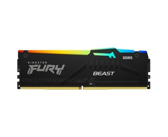 Kingston Fury Beast RGB 16 GB, DDR5, 5200 MHz, PC/server, Registered No, ECC No, 1x16 GB