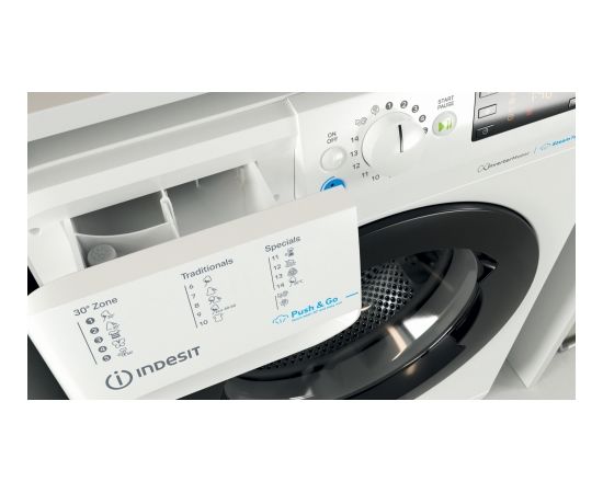 INDESIT Washing machine BWSE 71295X WBV EU	 Energy efficiency class B, Front loading, Washing capacity 7 kg, 1200 RPM, Depth 43.5 cm, Width 59.5 cm, Display, Big Digit, White