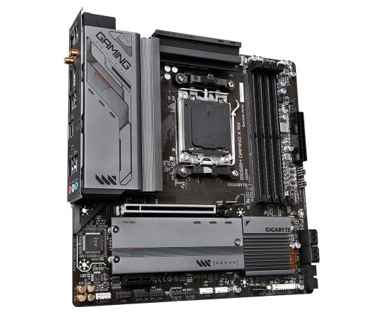 Gigabyte B650M GAMING X AX 1.1 M/B Processor family AMD, Processor socket AM5, DDR5 DIMM, Memory slots 4, Supported hard disk drive interfaces 	SATA, M.2, Number of SATA connectors 4, Chipset B650, Micro ATX Mātes plates